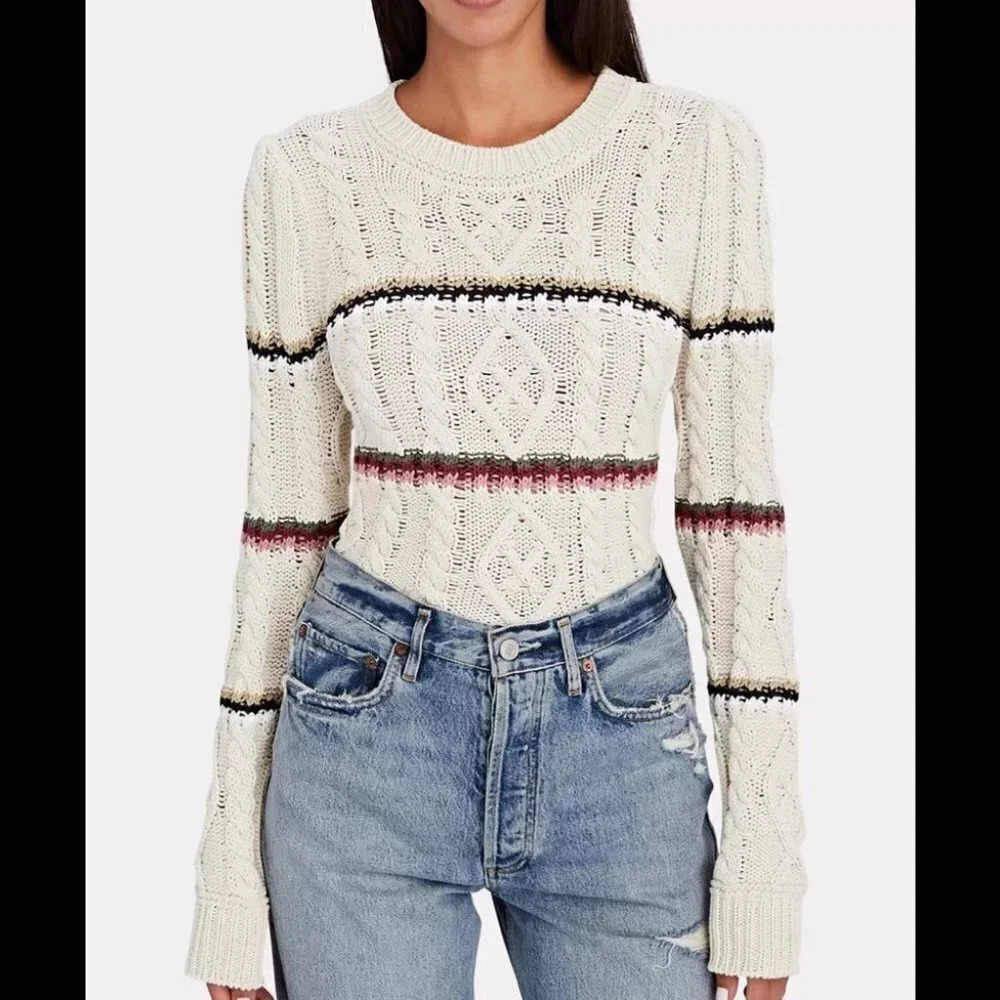 NEW Veronica Beard Bruna Cream Pullover Sweater | size XS - Picture 2 of 11